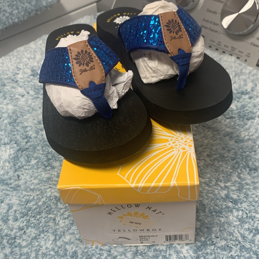Yellow Box Sparkling Blue Sandals